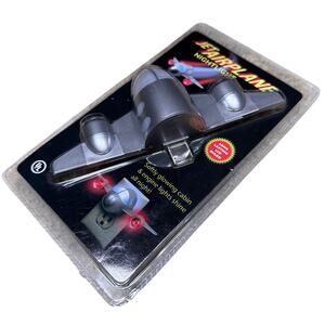 Salamander Graphix Jet Airplane Plug-In LED Night Light 6.75" Wide – Silver